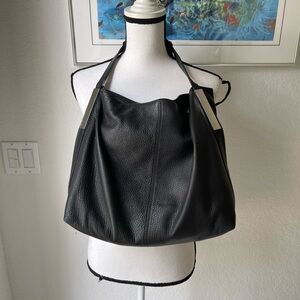 Vince camuto brody leather black handbag purse